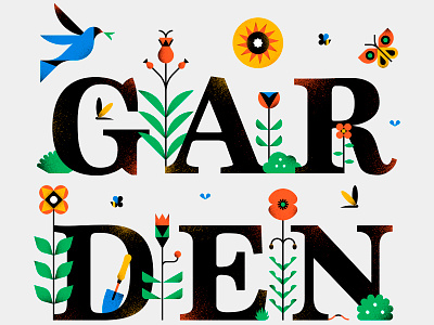 Garden garden icon iconography illustration nature texture type vector