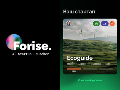 Forise visual identity branding graphic design identity logo service startup ui website
