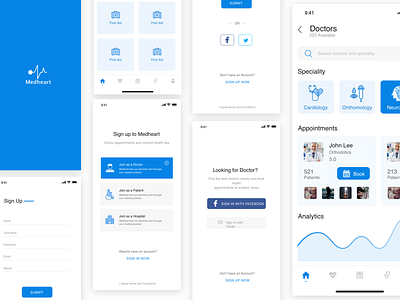 Doctor Appointment App ui ux