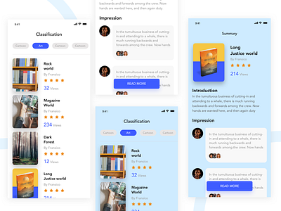 Book Reading App ui ux