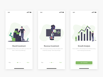 Investment App On-boarding design ui ux