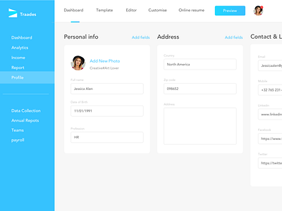 Finance Dashboard dashboard design ui