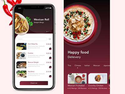 Food App design ios app ui ux