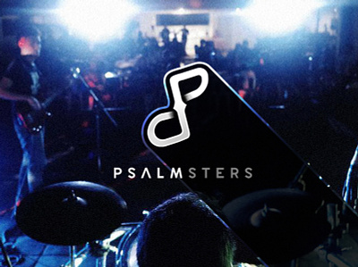 Psalmster Logo Treatment black branding dark design identity illustration inspiration logo minimal typography