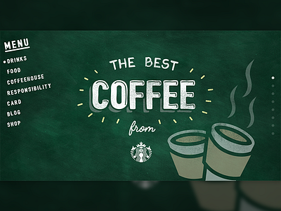 Starbucks Website Design Study chalkboard design lettering simple starbucks texture typography website