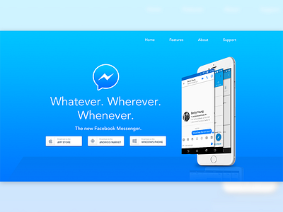 Facebook Messenger App Website Design Study