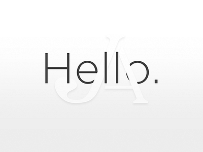 Hello clean hello hidden message logo minimal page typography welcome