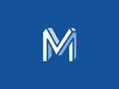 Penrose M Logo blue design inspiration logo m penrose