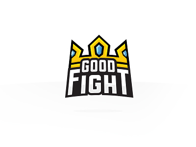 Good Fight brand crown design esports gaming good fight king logo