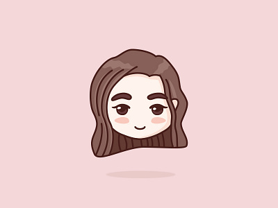 Mae character chibi cute design face girl illustration logo love mae pink