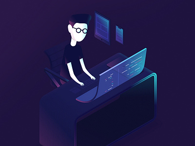 The Developer dark developer illustration neon