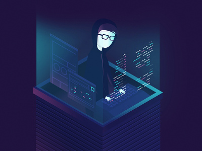 The Back-End back end computer developer illustration neon programmer