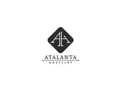Atalanta Holstelry ah branding design hostelry hotel identity logo monogram