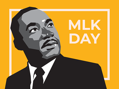 MLK DAY - Yellow america holiday illustration jr junior martin luther king mlk united state usa vector