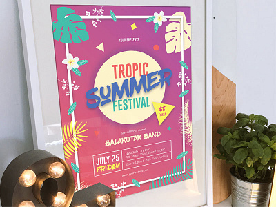 Tropic Summer Festival Flyers fest festival summer tropic tropical