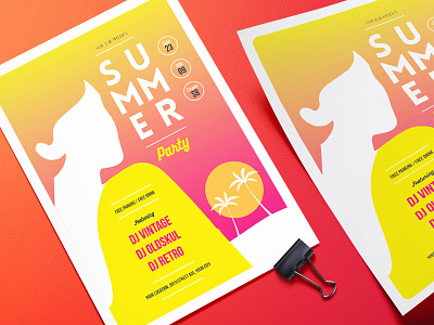 Hot Summer Flyers flyers holidays leisure party poster summer vacation