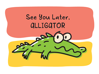 See You Later, Alligator. adventura animal book child cute kids letter story typography