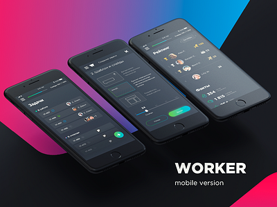 Worker application. Mobile task tracker admin app apple dashboard expense ios iphone mobile tracker ui ux