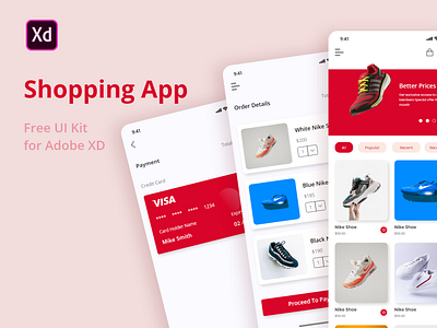 Shopping App UI FREEBIE