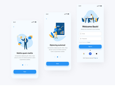 Mobile Login Page by Dmm kreativ on Dribbble