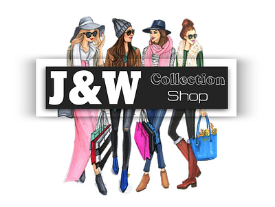 JW Collection Shop branding business clothing design design illustration layout logo