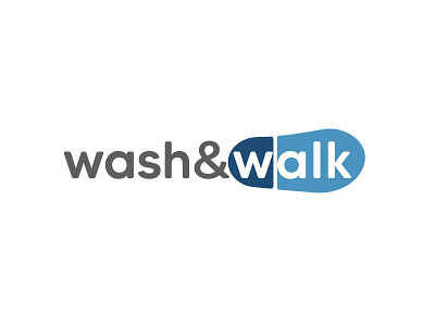 wash&walk - Logo Design brand identity branding design graphic design illustrator logo logo design