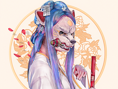 Inari, déesse de la fourberie illustration inari japan kami kitsune