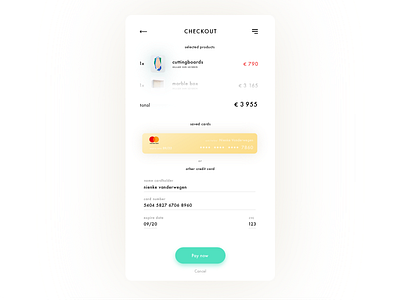 Daily UI #002 Credit Card Checkout app card checkout credit daily daily ux interface minimalistic payment page ui ux