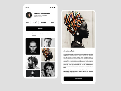Photo sharing and downloading app app design downloading app figma figma app design illustration mobile app design photo app photo downloading app photo sharing app product design social media app social media app design ui ui design user experience design user interface design ux ux design