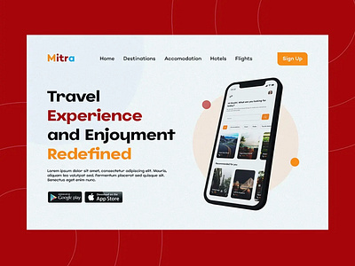 Mitra Website Design figma travel travel website typography ui user interface design ux