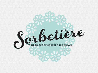 Sorbetiere Ice Cream doily ice cream logo