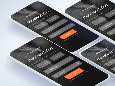 Daily UI (1) Cleveland Zoo Login app design illustration typography ui