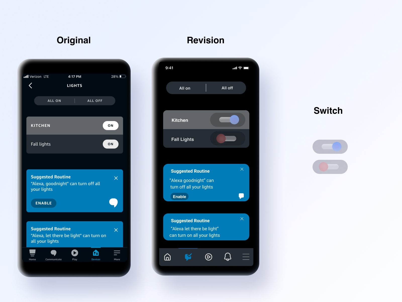 Daily UI (15) ON/OFF Switch by David Applebee on Dribbble