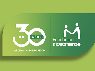 Diseño de logo 30 años Fundación Monómeros branding design logo