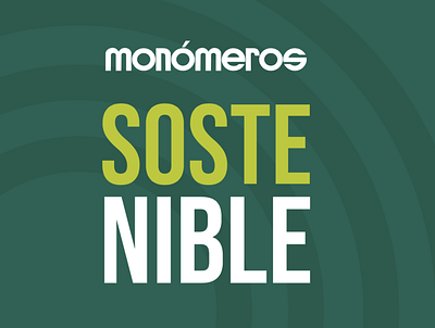 Diseño de logo para la campaña Monómeros Sostenible branding design illustration logo typography