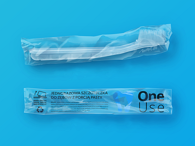 Plastic bag for OneUse toothbrush bag foil pack package plastic toothbrush