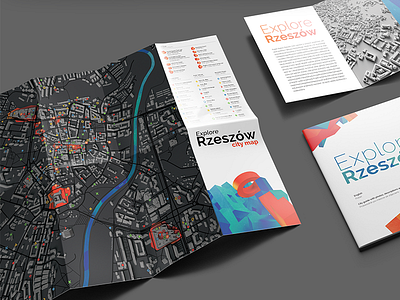 Explore Rzeszow catalog city explore explore rzeszow folder foldout guide map minimal print rzeszow tourist