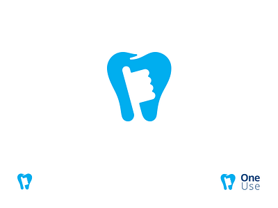 OneUse brand clean dental dentist identity logo minimal teeth tooth toothbrush