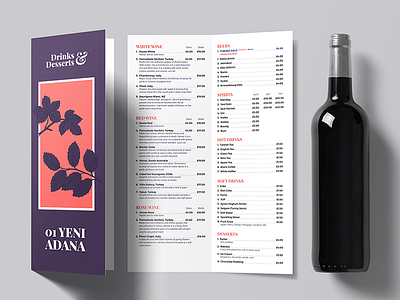 Wine Menu menu print design restaurant menu wine wine menu