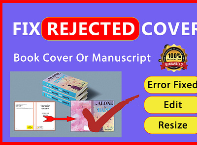 fix error or rejected Book Cover or manuscript book cover edit error fix format manuscript redesign rejected resize