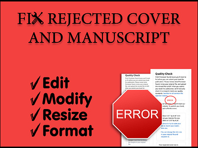 fix error or rejected Book Cover