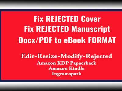 Fix Rejected book cover and manuscript