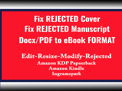 Fix Rejected book cover and manuscript