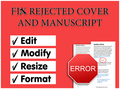 FIX REJECTED COVER AND MANUSCRIPT