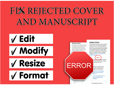 FIX REJECTED COVER AND MANUSCRIPT