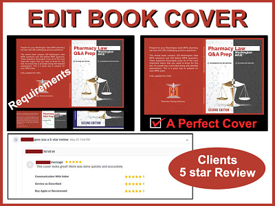 I will Fix Rejected Book cover, and manuscript, modify, resize. amazon book cover childrens book cover ebook over edit error fix format graphic design illustration ingram spark kdp cover kindle cover lulu modify rejected rejected cover rejected manuscript rejected paperback cover resize