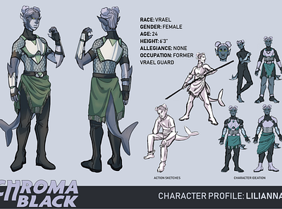 Chroma Black Character Turn Around 2 character design concept art concept artist fantasy illustration sci fi