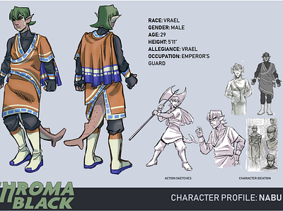 Chroma Black Character Turn Around 5 character design concept art concept artist fantasy illustration sci fi