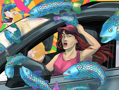 Flying Fish digitalart fantasy fun illustration trippy