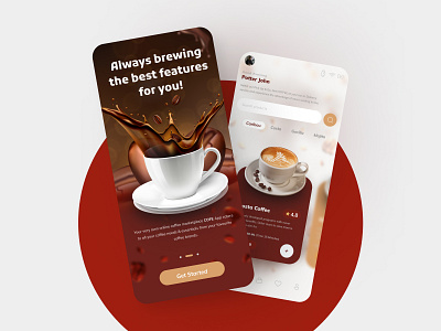 Coffee Shop Mobile App Concept app coffee food iso mobile app ui uiux ux
